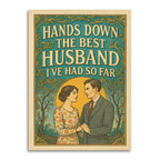 Best Husband So Far Anniversary Card