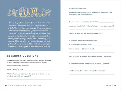 Little Book of Wedding Checklists
