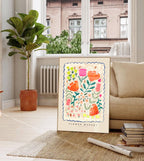 Flower Market Pienza Print - Colorful - A4
