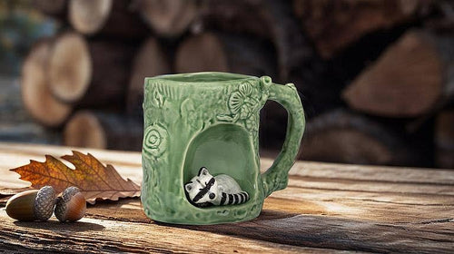 Tree Look Mug with Raccoon