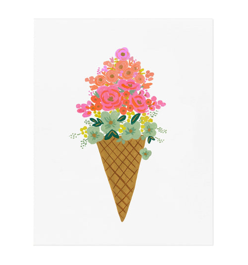 Ice Cream Cone Art Print (8x10)