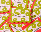 Snake Scalloped Thanks Notecard Set