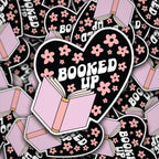 Booked Up Heart Sticker