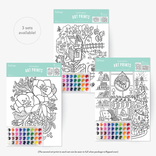 Paintable Botanical Art Print - Set of 2