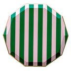 Pink & Green Signature Stripe Large Plates
