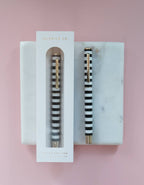 Black & White Stripe Rollerball Luxe Pen