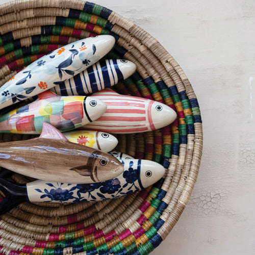 Hand-Painted Fish Wall Decor