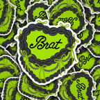Green Brat Vintage Cake Sticker