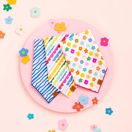 Dog Bandana - Rainbow Flower