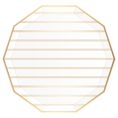 Gold Stripe Dinner Plates - 8 ct.