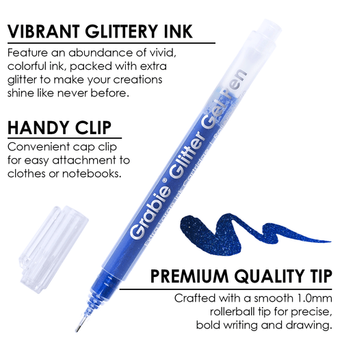 Jumbo Iridescent Glitter Gel Pen Set of 18