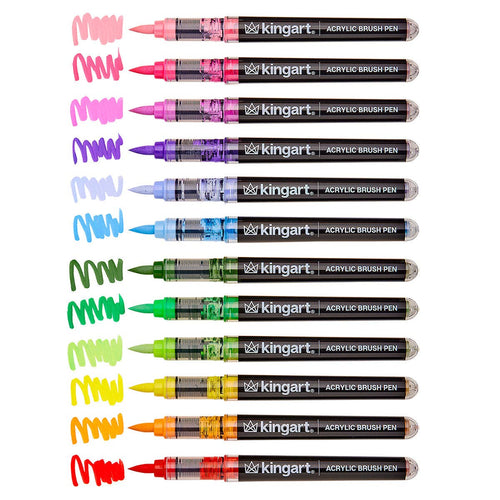 PRO Acrylic Paint Brush Pens - 12 Floral Colors
