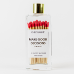 Glass Bottle Matchsticks - Make Good Decisions