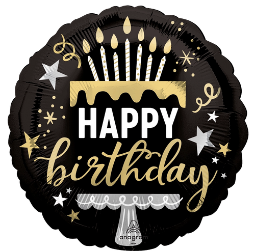 Black Foil Birthday Balloon