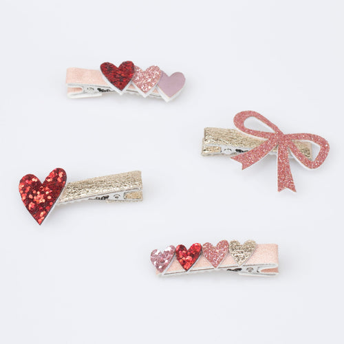 Valentine's Hair Clips - 8 ct.
