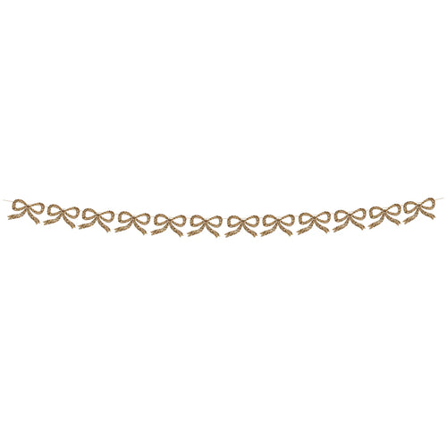 Gold Glitter Bow Garland