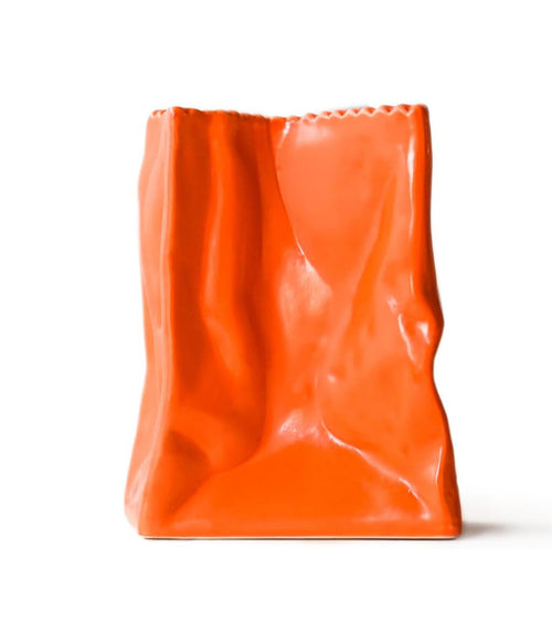 Ceramic Paper Bag Vase