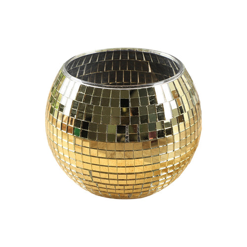 Disco Ball Glass Planter Vase - Small