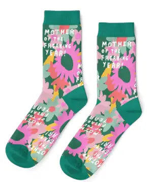 Floral Socks - Mother of the Freakin Year