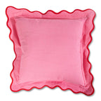 Darcy Linen Pillow - Light Pink + Cherry: WITH INSERT