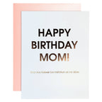 Mom - Mistaken Sister Letterpress Birthday Card