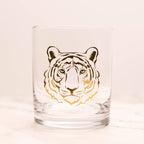 Gold Tiger Rocks Glass