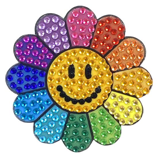 StickerBeans Rainbow Daisy 2" Sticker