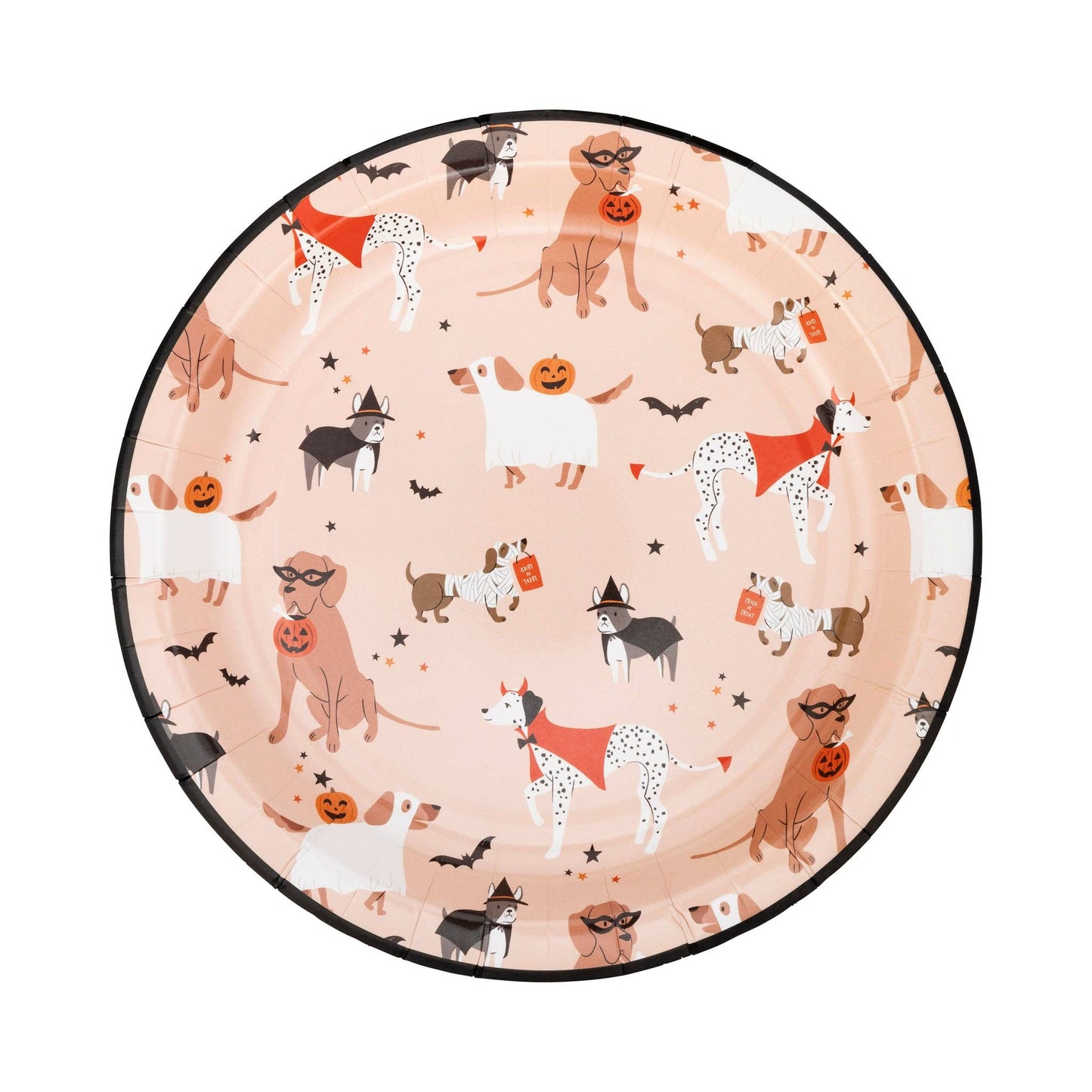 Costume Dogs Round Plates