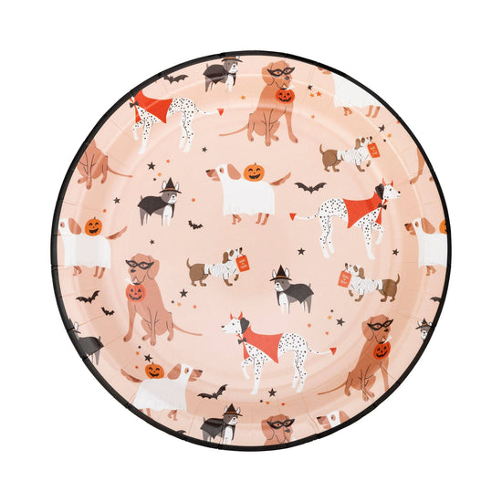 Costume Dogs Round Plates