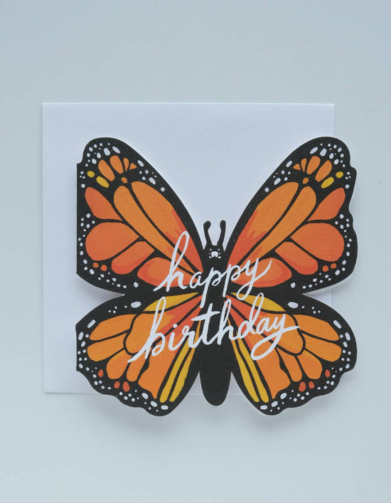 Monarch Die Cut Birthday Card