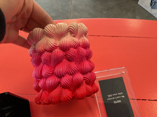 Pink icing vase