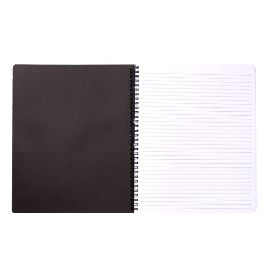 Large Spiral Notebook - Black Dots