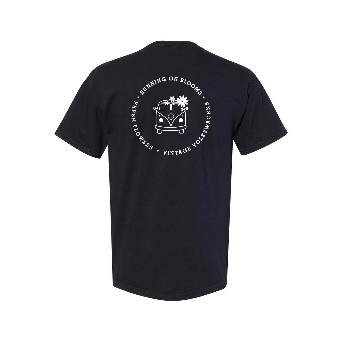 Unisex Running on Blooms Pocket T-Shirt - Adult Sizes