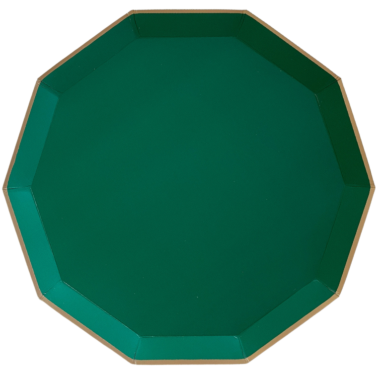 Emerald Green Premium Dinner Plates - 8 Ct.