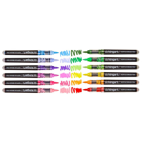 PRO Acrylic Paint Brush Pens - 12 Floral Colors