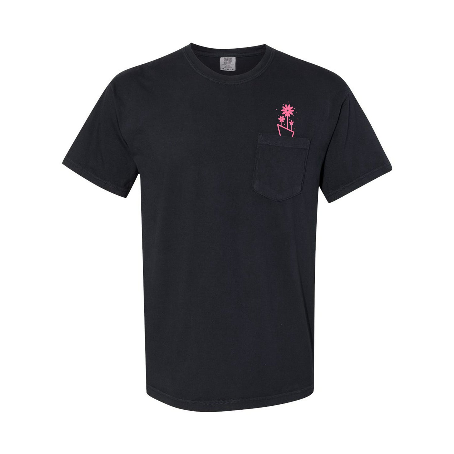 Unisex Running on Blooms Pocket T-Shirt - Adult Sizes