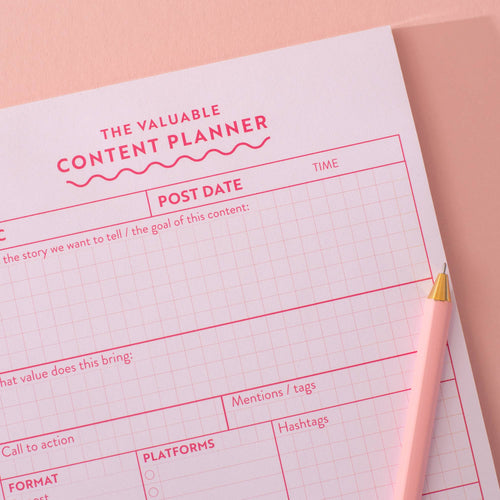 Social Media Content Planning Pad - A5 Size