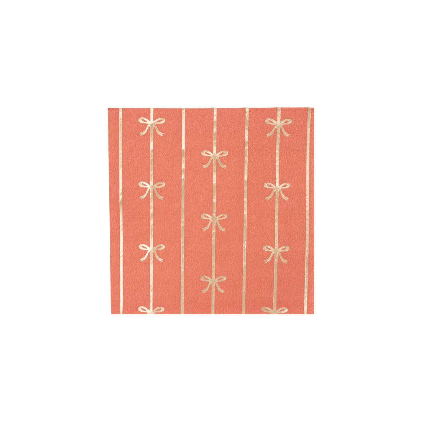 Sunkissed Orange Gold Foil Bow Napkins