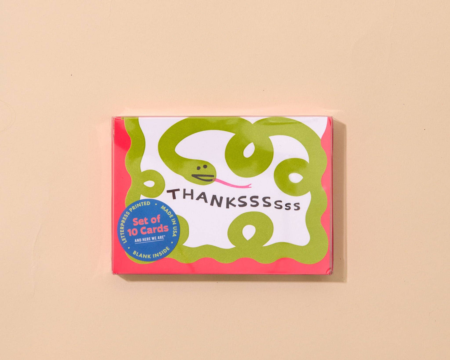 Snake Scalloped Thanks Notecard Set