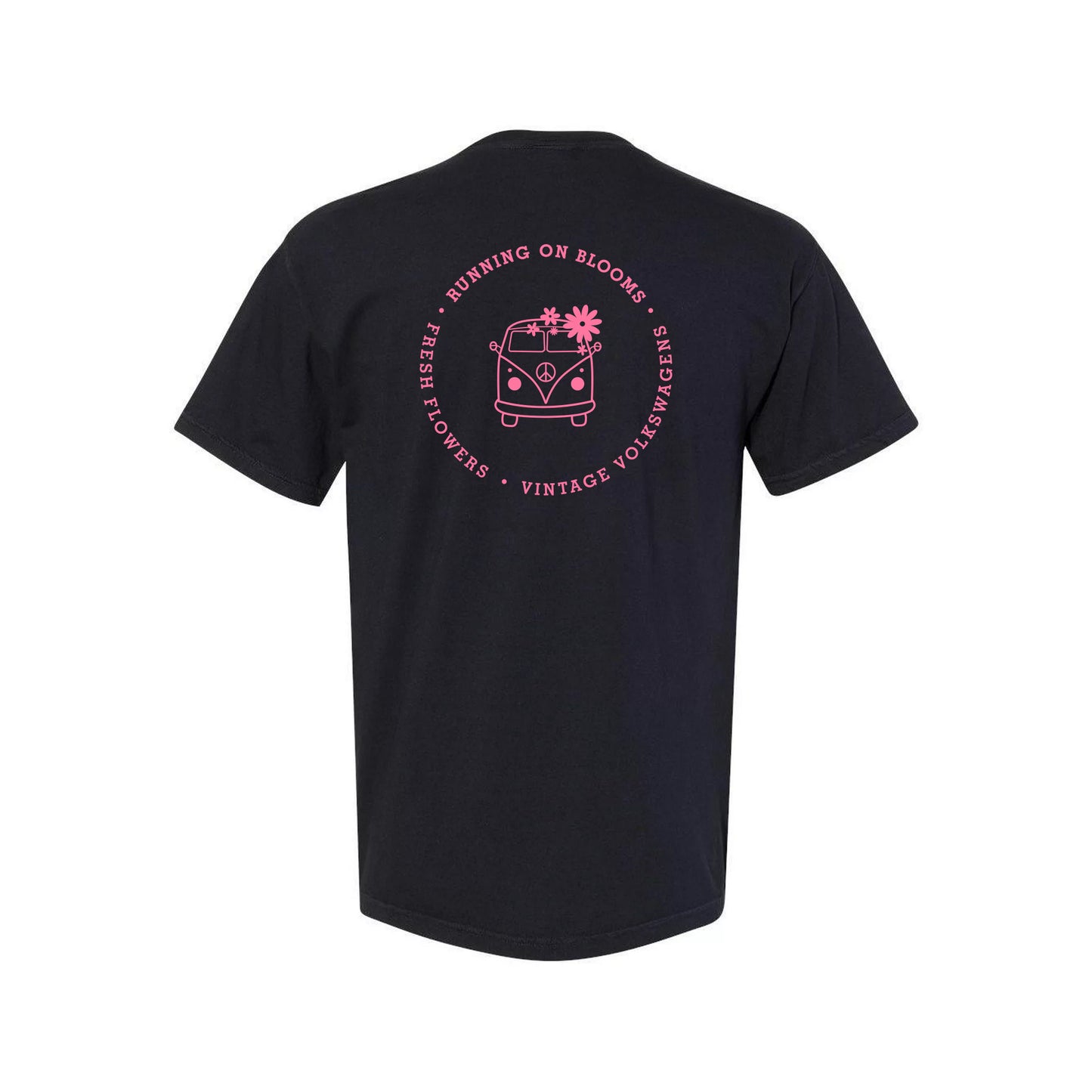 Unisex Running on Blooms Pocket T-Shirt - Adult Sizes