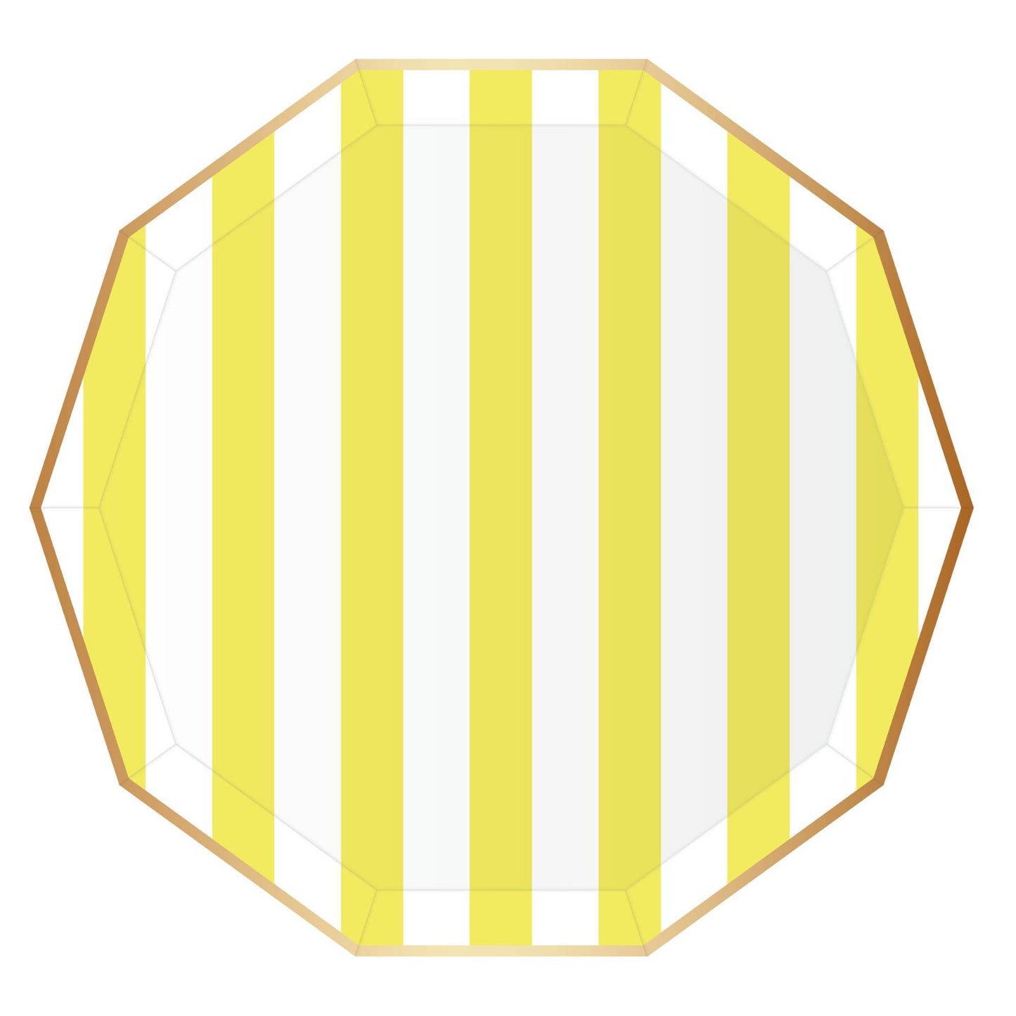 Soleil Yellow Cabana Stripe Plates - 8 ct.