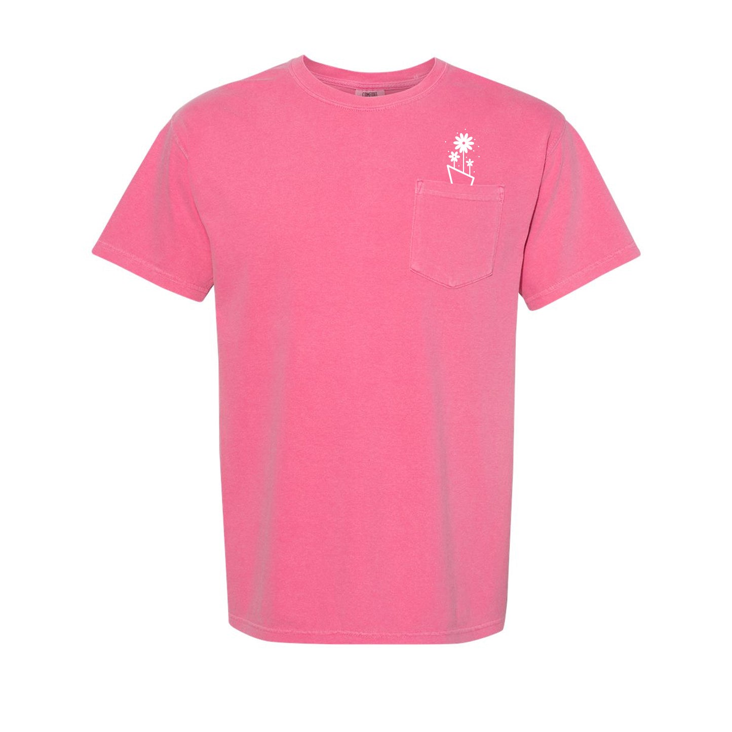 Unisex Running on Blooms Pocket T-Shirt - Adult Sizes