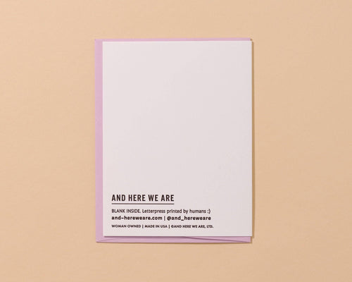 So Very Sorry Letterpress Sympathy Card