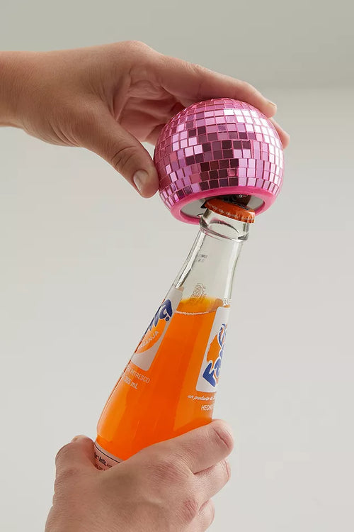 Pink Disco Ball Bottle Opener