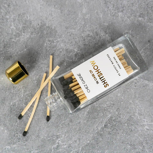 Glass Bottle Matchsticks - In Case of Shitshow