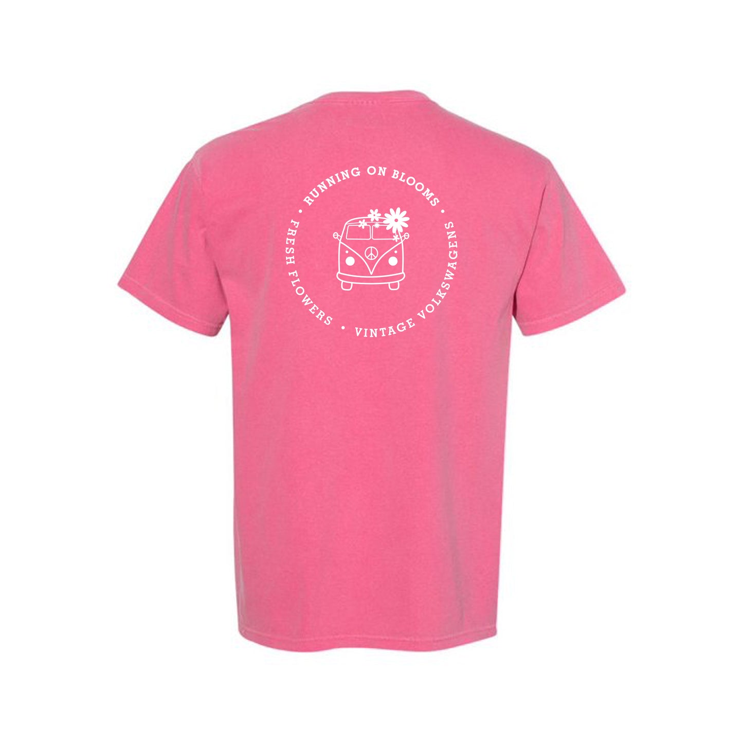 Unisex Running on Blooms Pocket T-Shirt - Adult Sizes