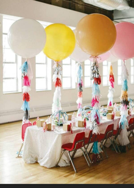 Tissue Paper Tassel - Light Blue