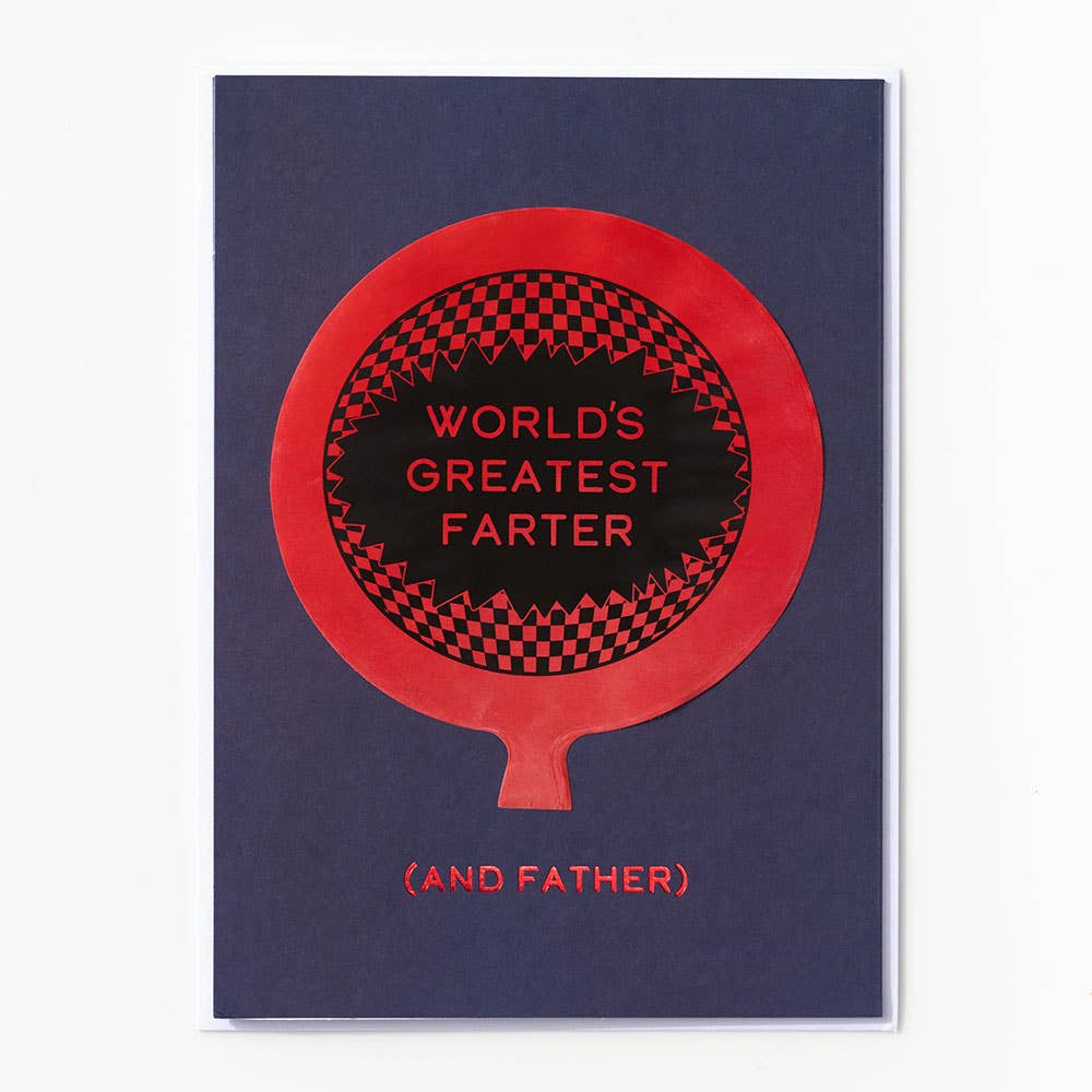World's Greatest Farter Father's Day Card + Whoopie Cushion