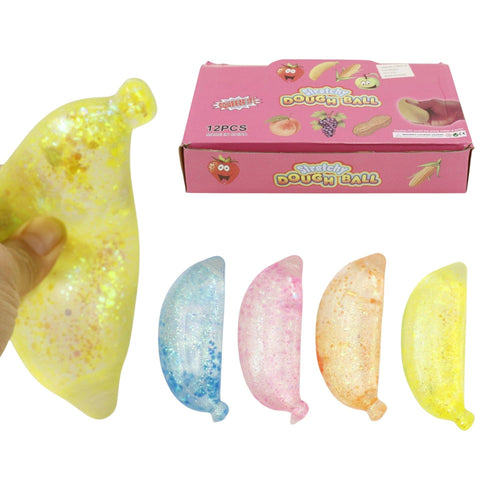 Glitter Banana Squishy Toy