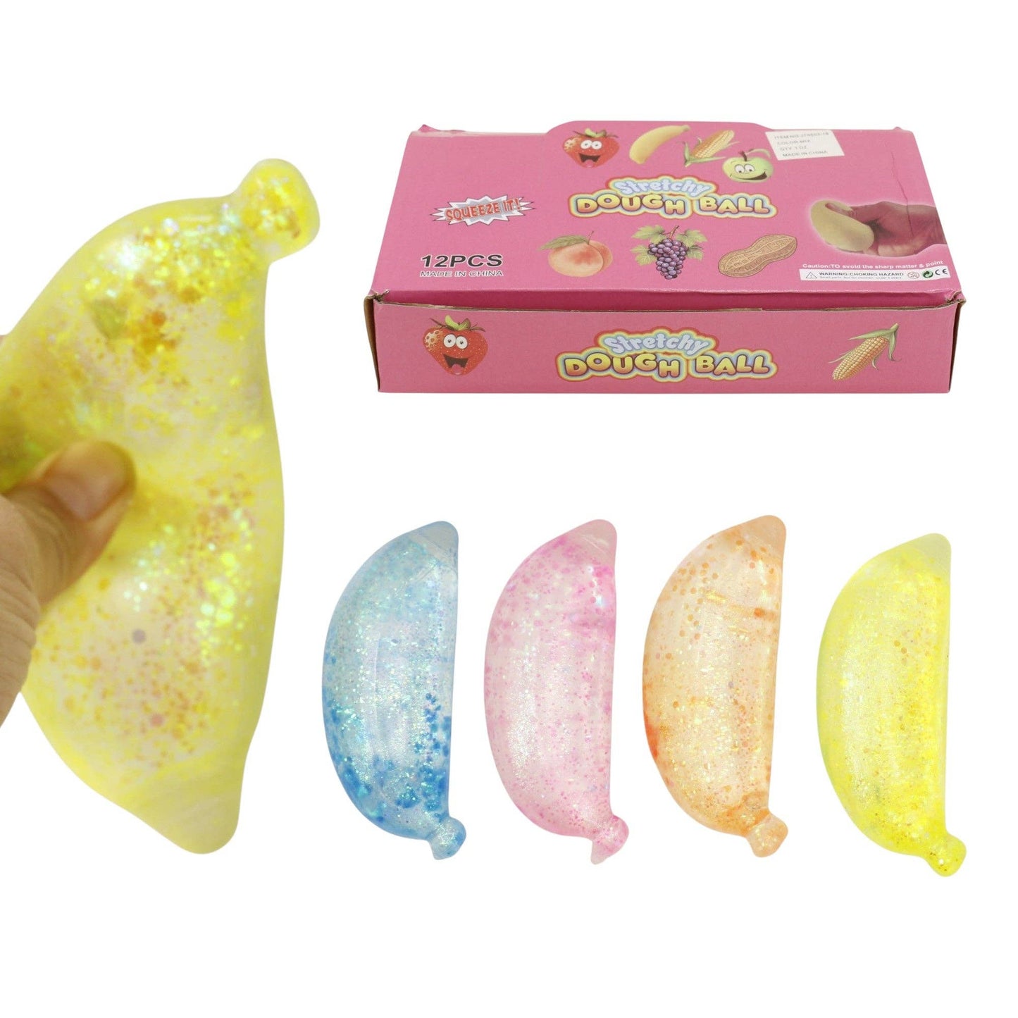 Glitter Banana Squishy Toy